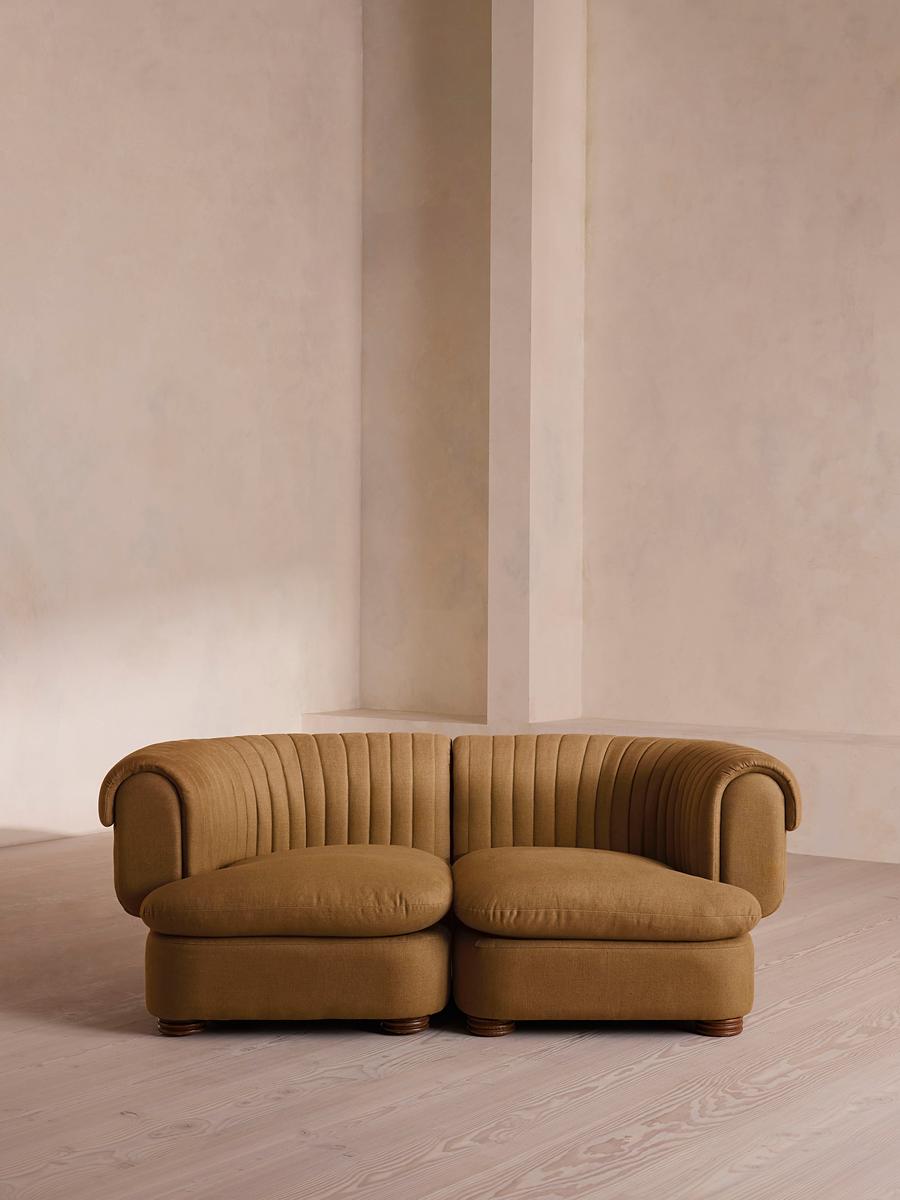 Rava Modular Sofa, Three Seater, Linen, Ochre