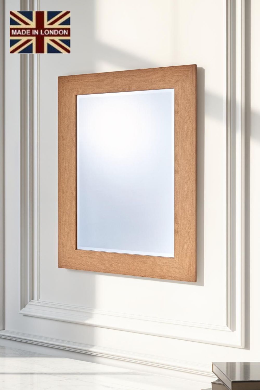 Yearn Mirrors Oak Effect Framed Wall Mirror 75.5x103.5cm in Natural