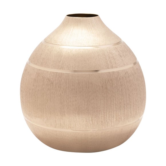 Hestia Aluminium Round Gold Vase