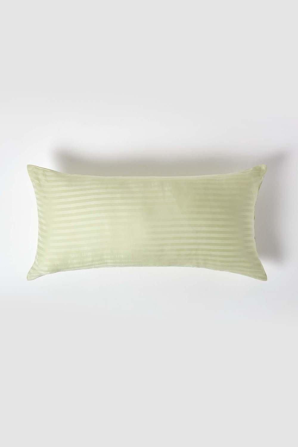 Homescapes Continental Egyptian Cotton Pillowcase 330 TC, 40 x 80 cm in Green