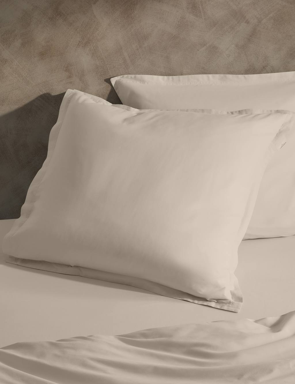 M&S X Fired Earth 2 Pack Washed Cotton Square Pillowcases Malm