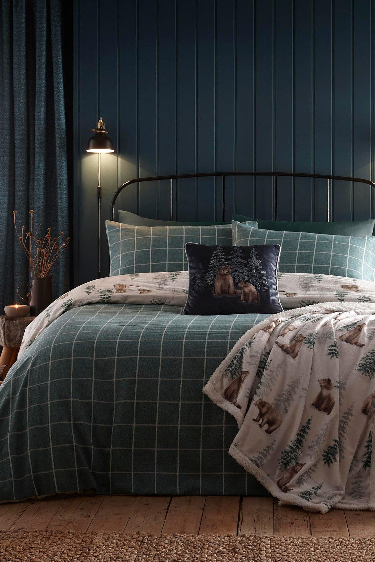 Dreams & Drapes 'Bear Walks' Brushed Cotton Duvet Cover Set in Natural 5