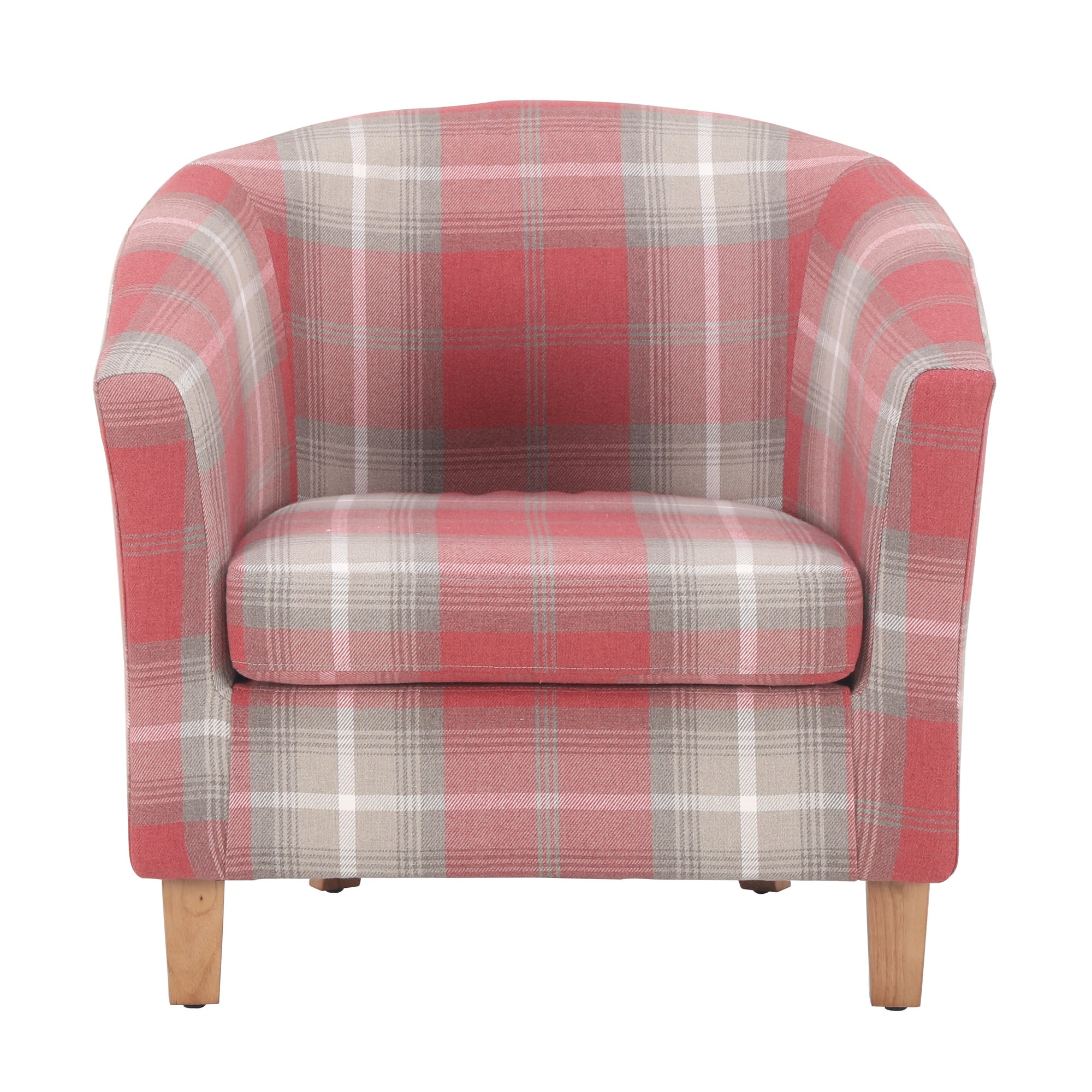 Castlebay Tub Chair - Red Red, Grey and White