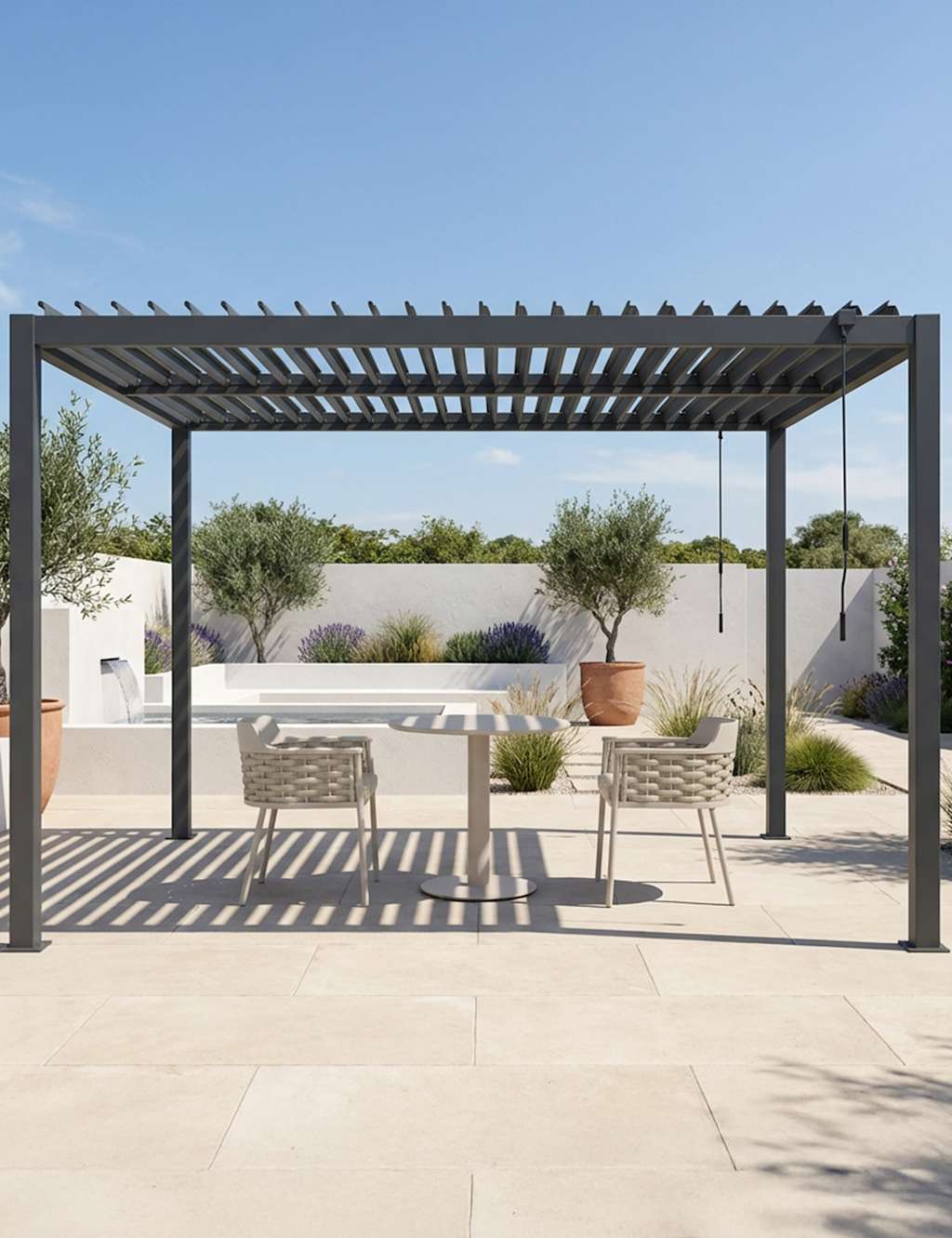 Royalcraft Pure '3M x 3M' Pergola Black/Grey