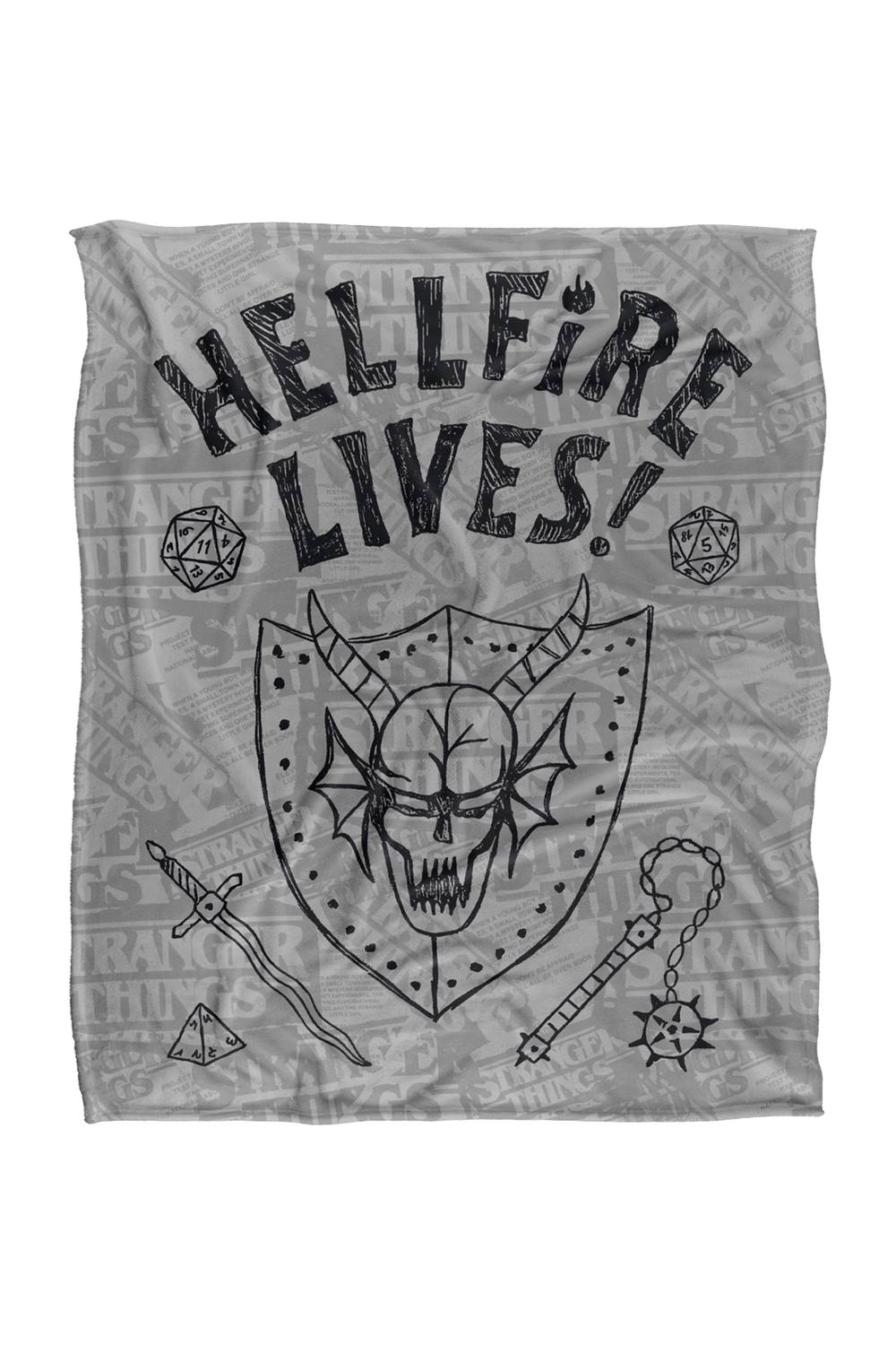 Netflix Stranger Things Hellfire Lives Graduation Super Soft Throw Blanket