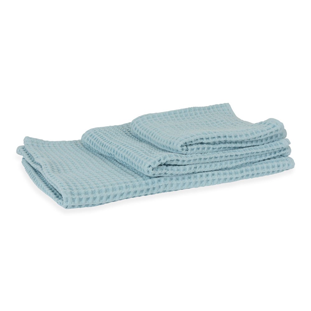 Heal's Waffle Hand Towel Sea Blue 50 x 100cm 2