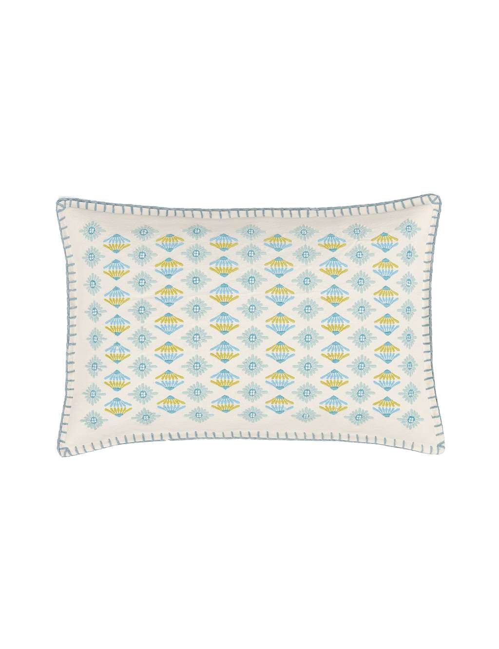 LAND & SHORE Orchard Cushion Green Mix