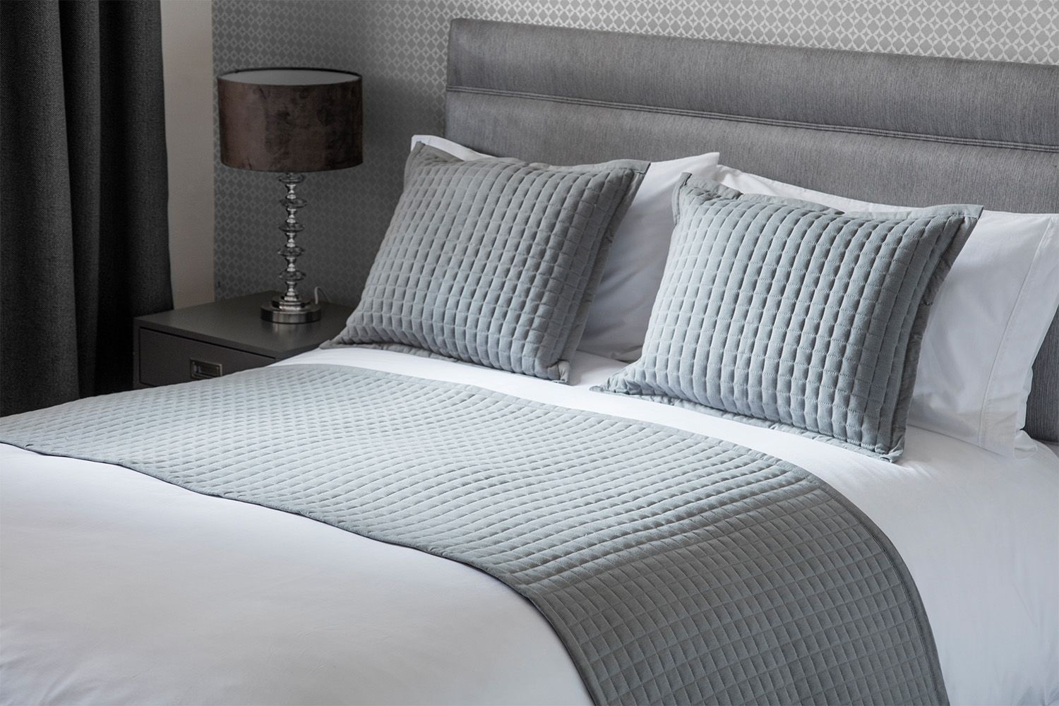 Belledorm Crompton Cushion 40cm X 50cm in Grey