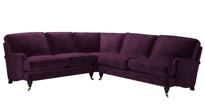 Bluebell Asym. Crn: LHF 2 Seat w RHF 2.5 Seat in Plum Smart Velvet - sofa.com