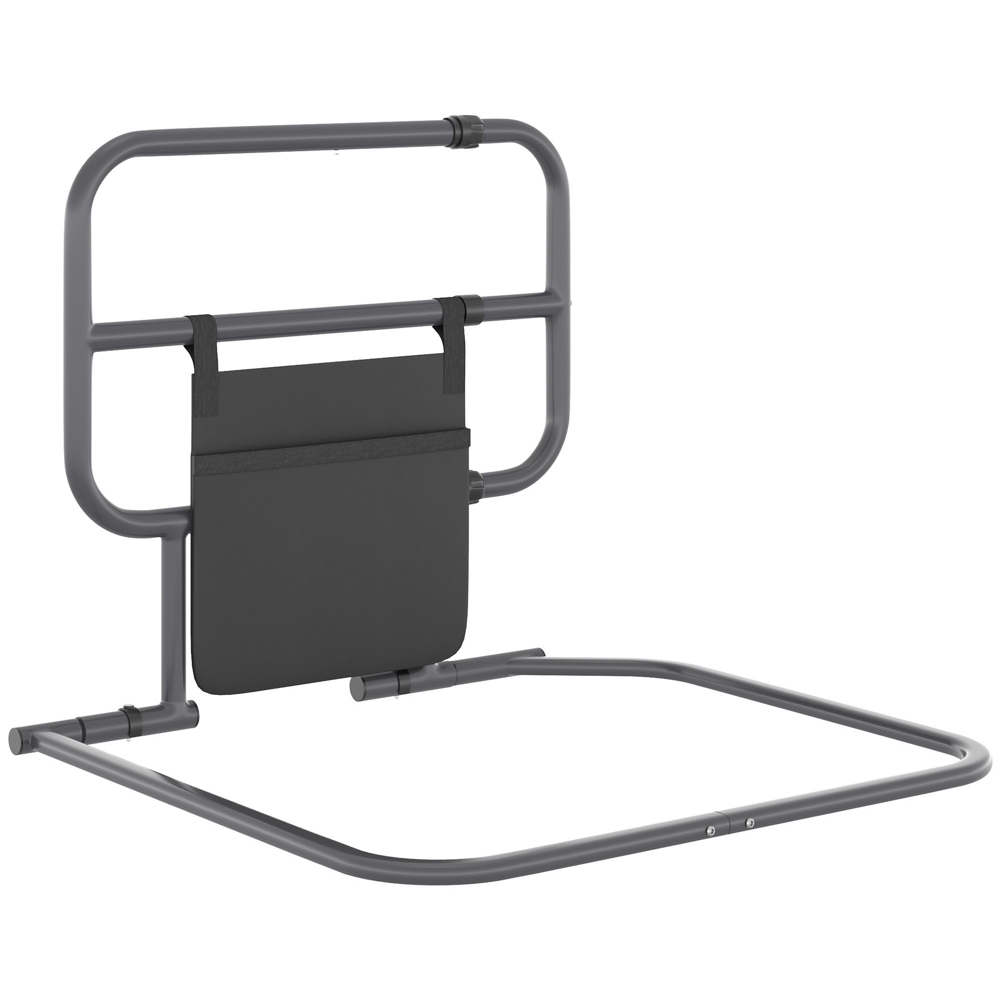 HOMCOM Safety Bed Rail for Elderly Adults Folding Bed Assist Rail in Black 2