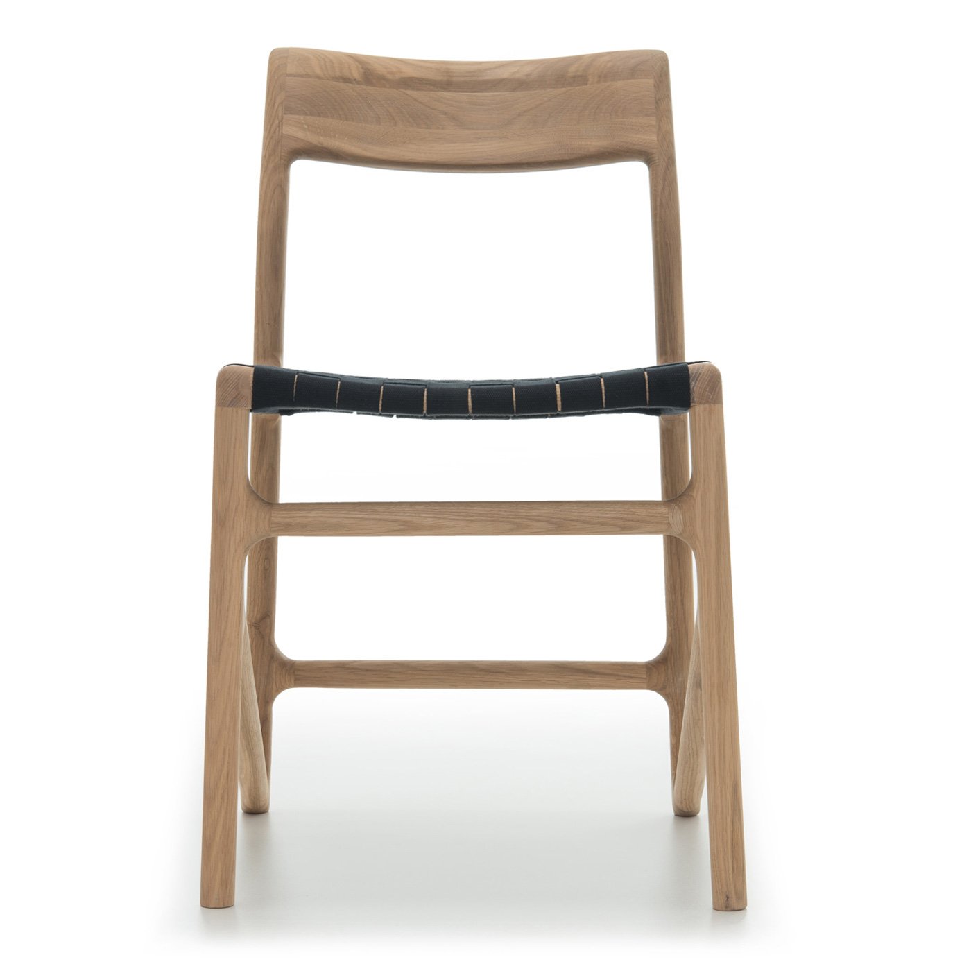 Gazzda Fawn Dining Chair in Oak and Black Webbing