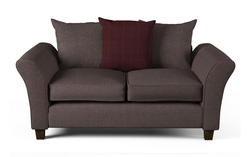 ScS Living Brown Hugo Fabric 2 Seater Scatter Back Sofa