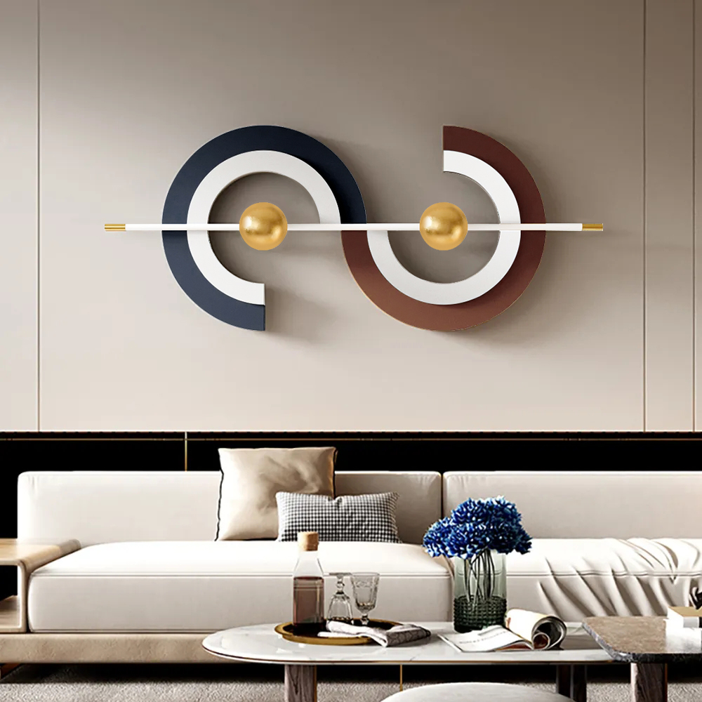 Modern Unique Metal Wall Decor Abstract Creative Wall Art Multi-Color