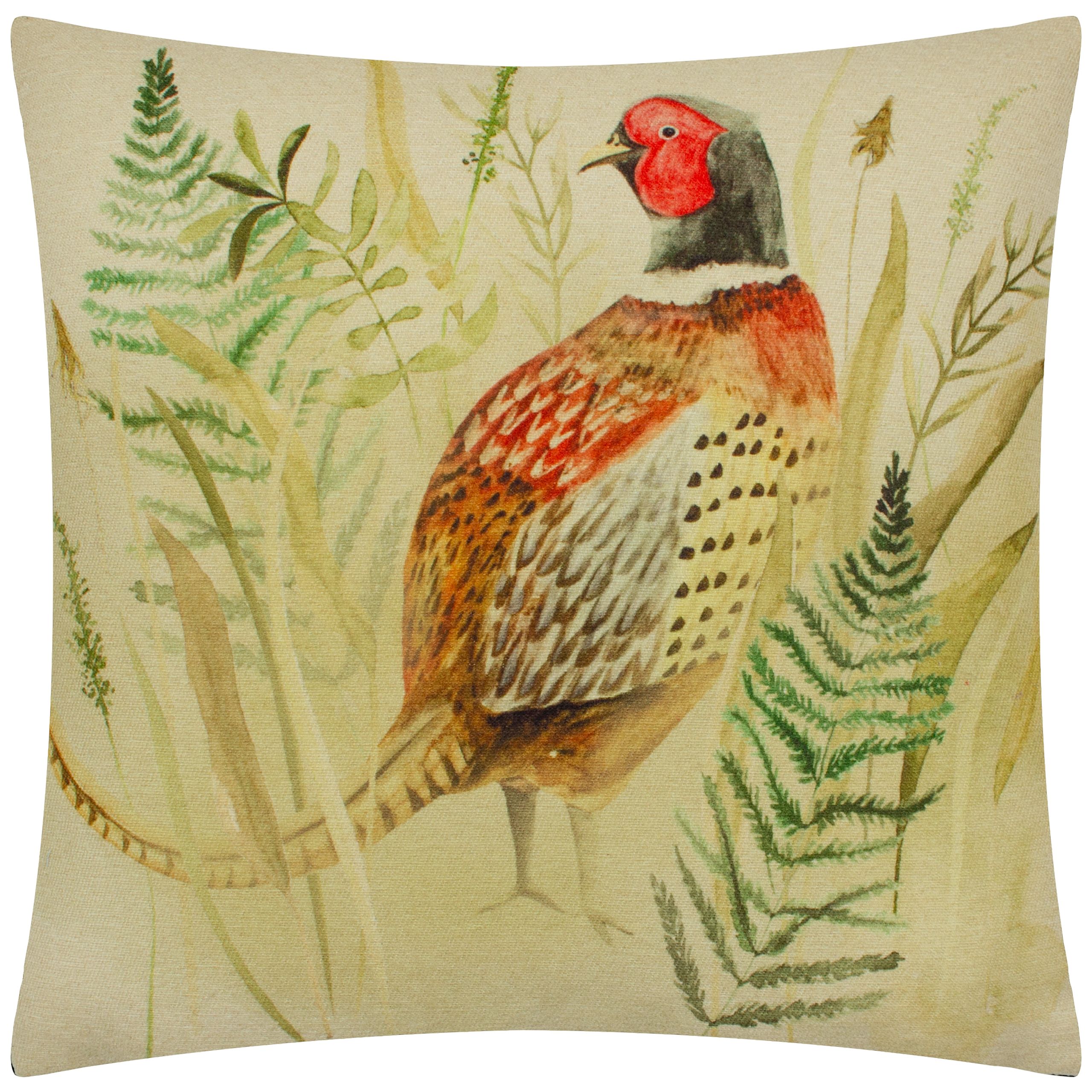 Evans Lichfield Bramble Pheasant Tartan Polyester Filled Cushion