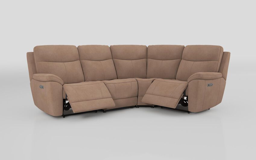 Beige Fabric Eldwick 3 Corner 1 Power Sofa