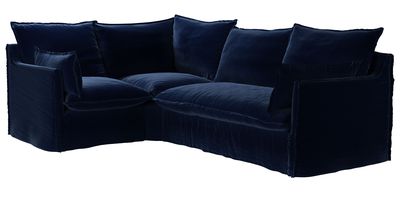 Isaac Asym: LHF Single w RHF 2 Seat Sofabed in Admiral Smart Cotton - sofa.com