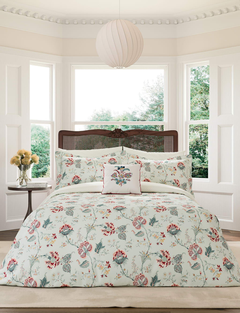 V&A Pure Cotton Palampore Trail Bedding Set Teal