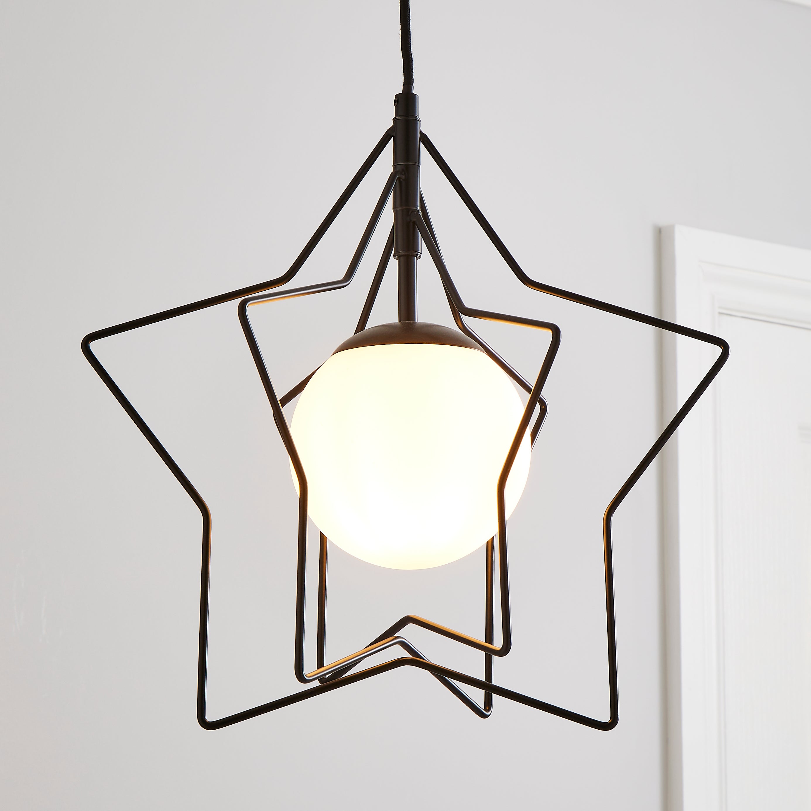 Star Ceiling Fitting Black