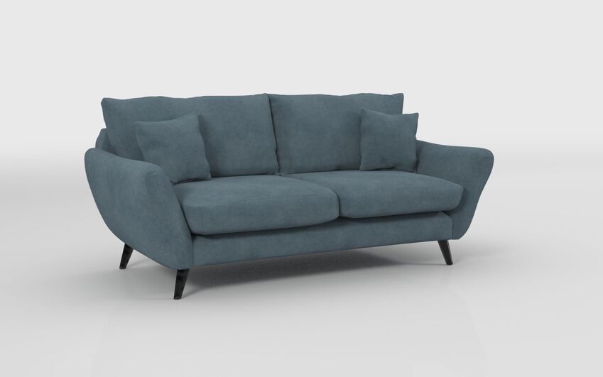 Blue Fabric Edale 3 Seater Sofa