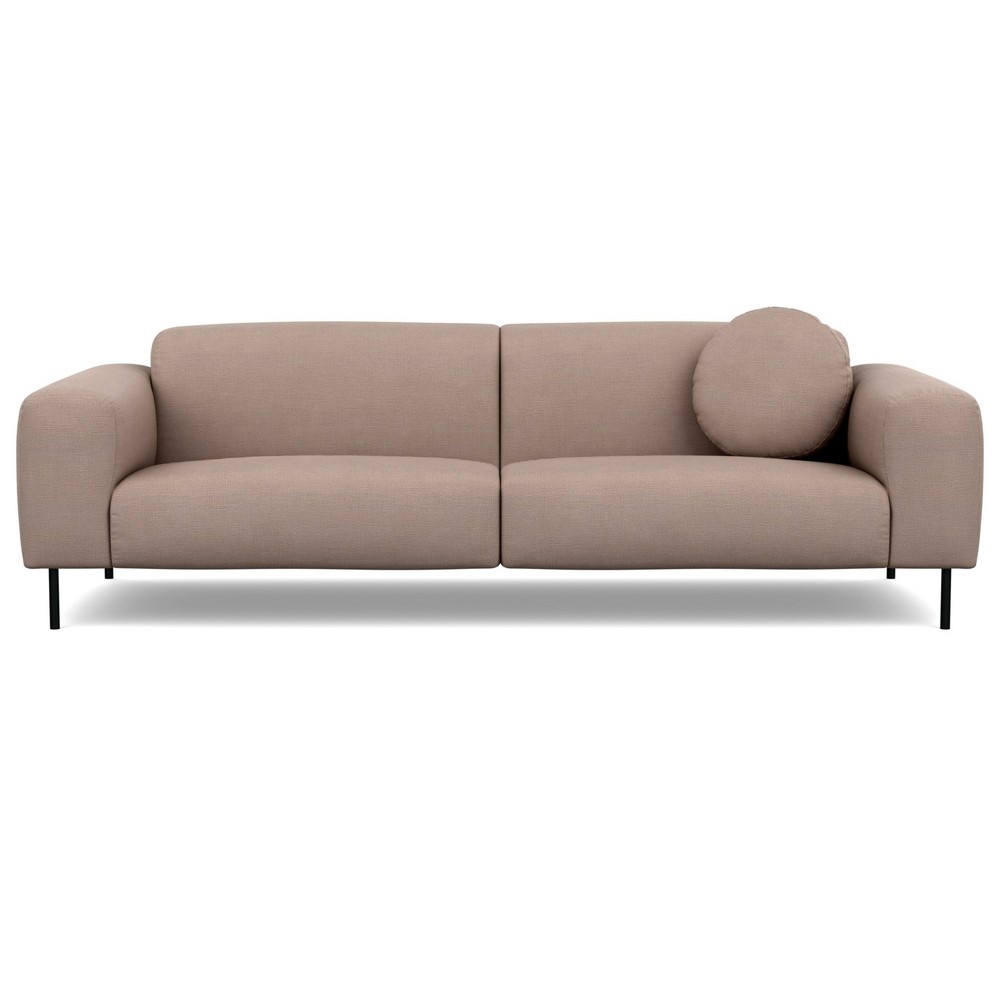 Heal's Luna 4 Seater Sofa Tundra Texture Latte Black Feet