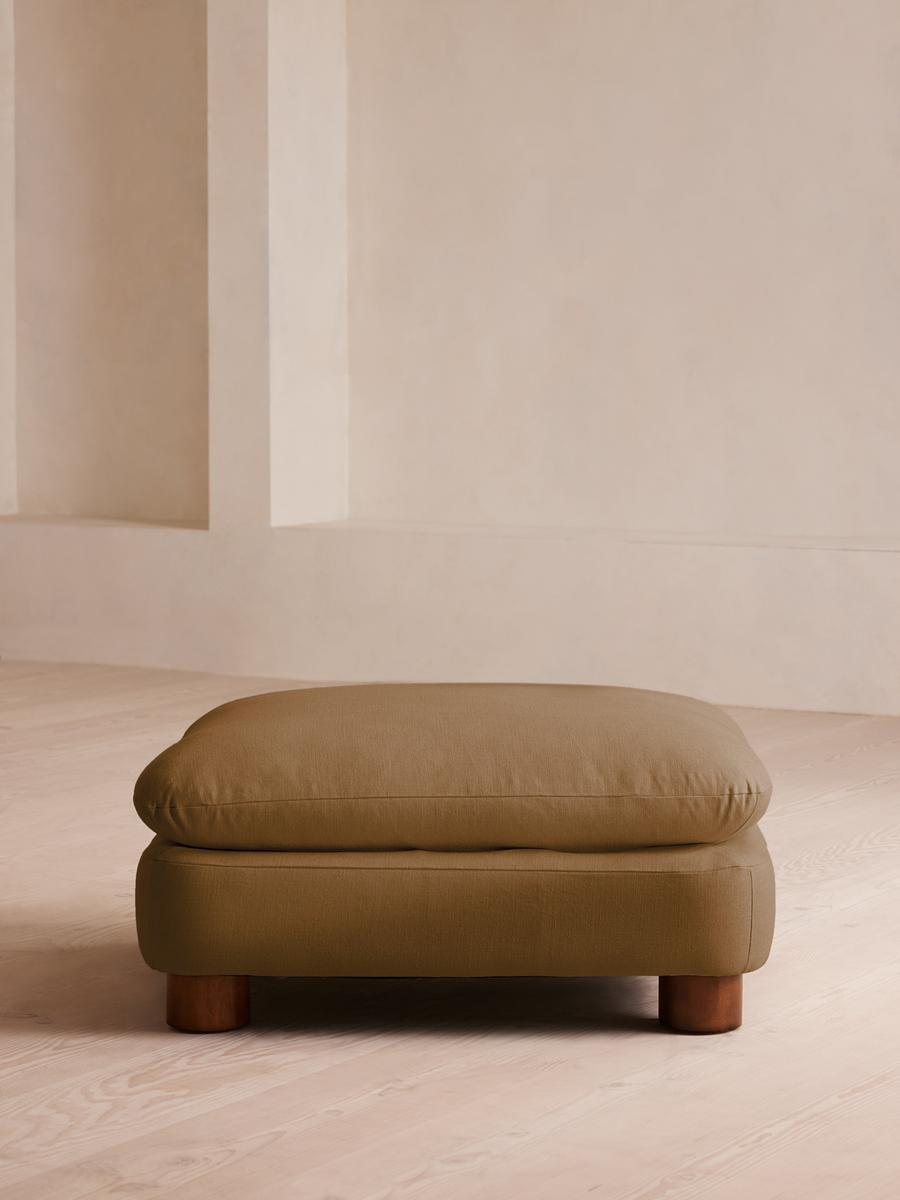 Vivienne Ottoman, Linen, Ochre