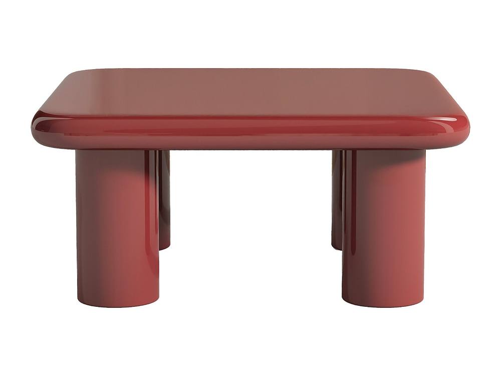 Vente-unique MDF Coffee Table - Lacquered Bordeaux - TAMISDA in Burgundy