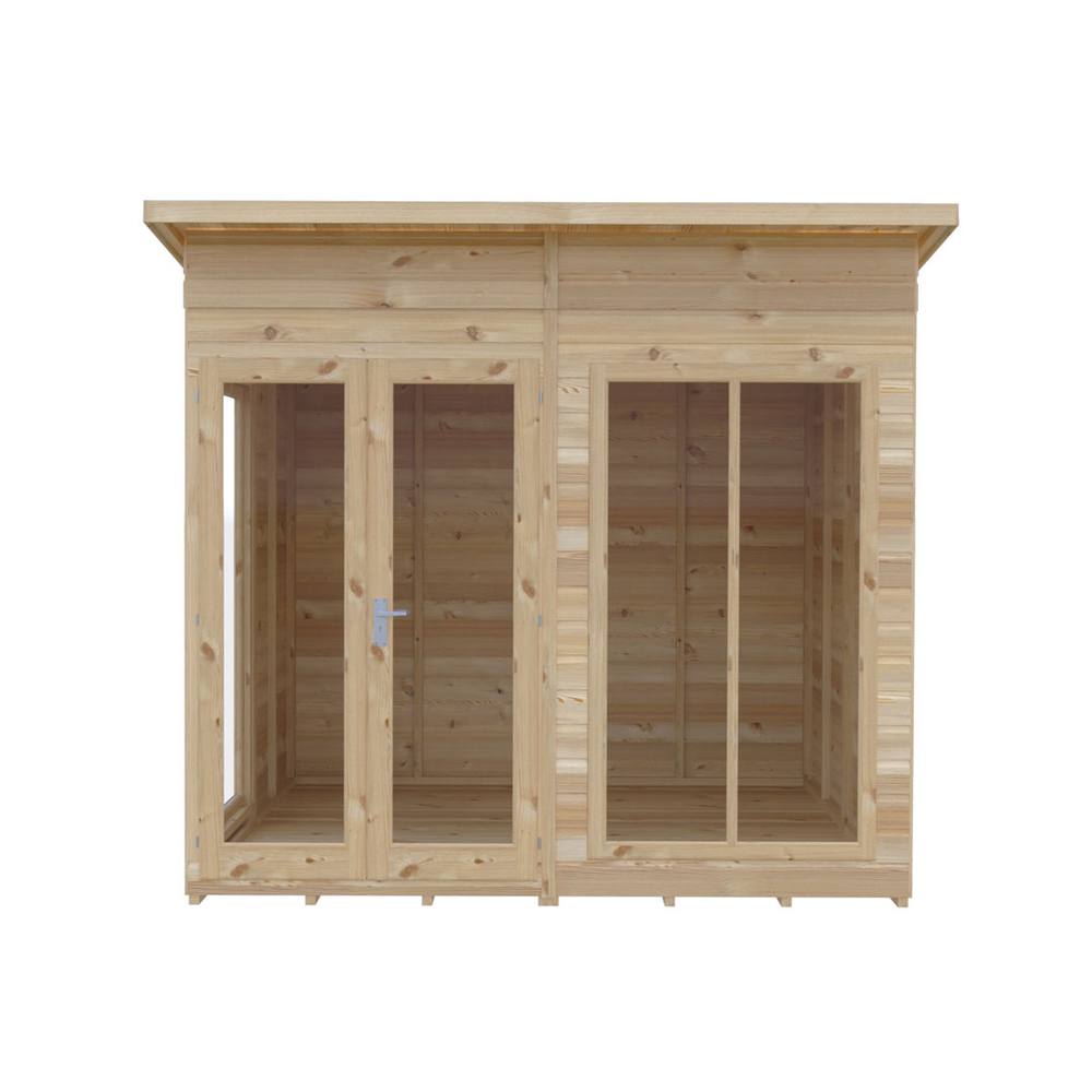 Shires Lela 8x8 Summerhouse - L244.8 x W238 x H227.5 cm in Light Brown