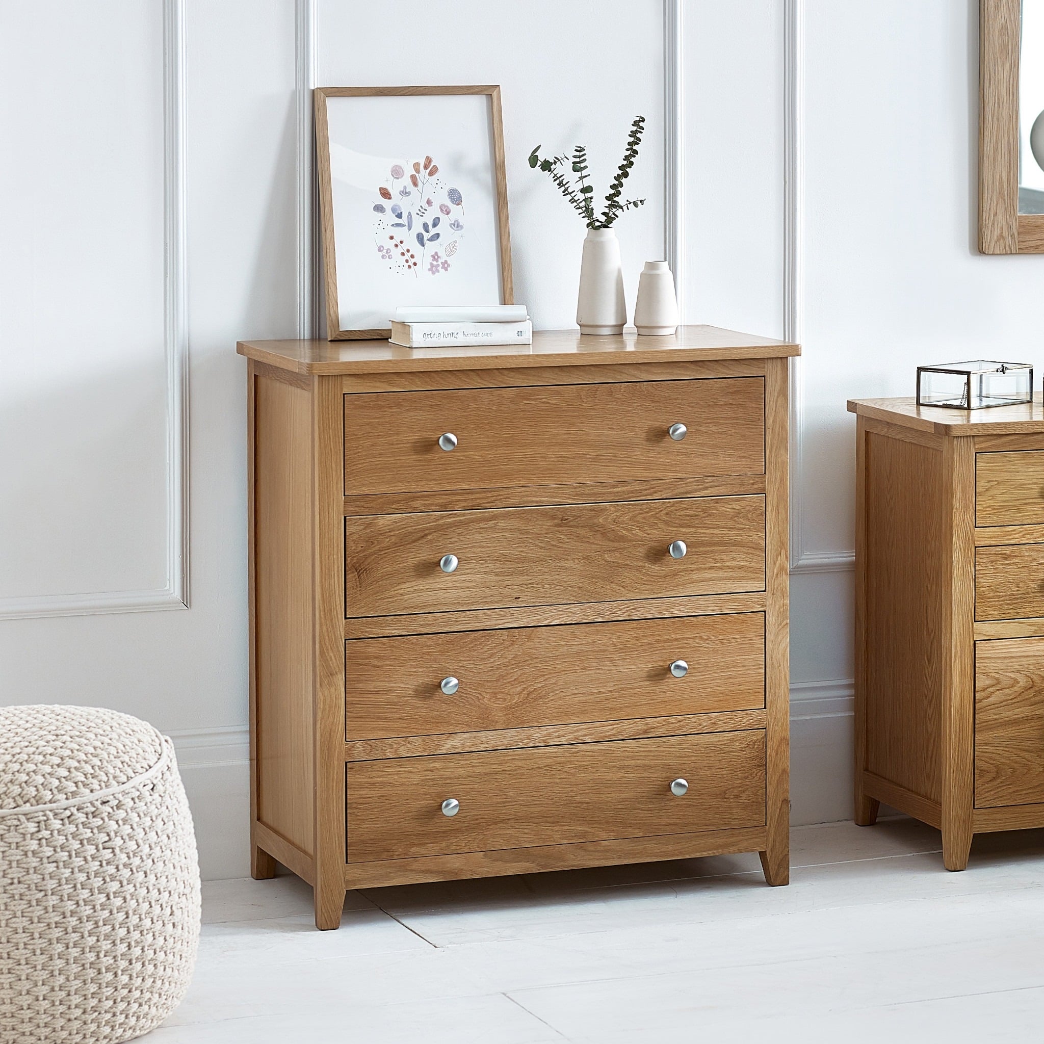 Mallory - 4 Drawer Chest - Oak - Wood