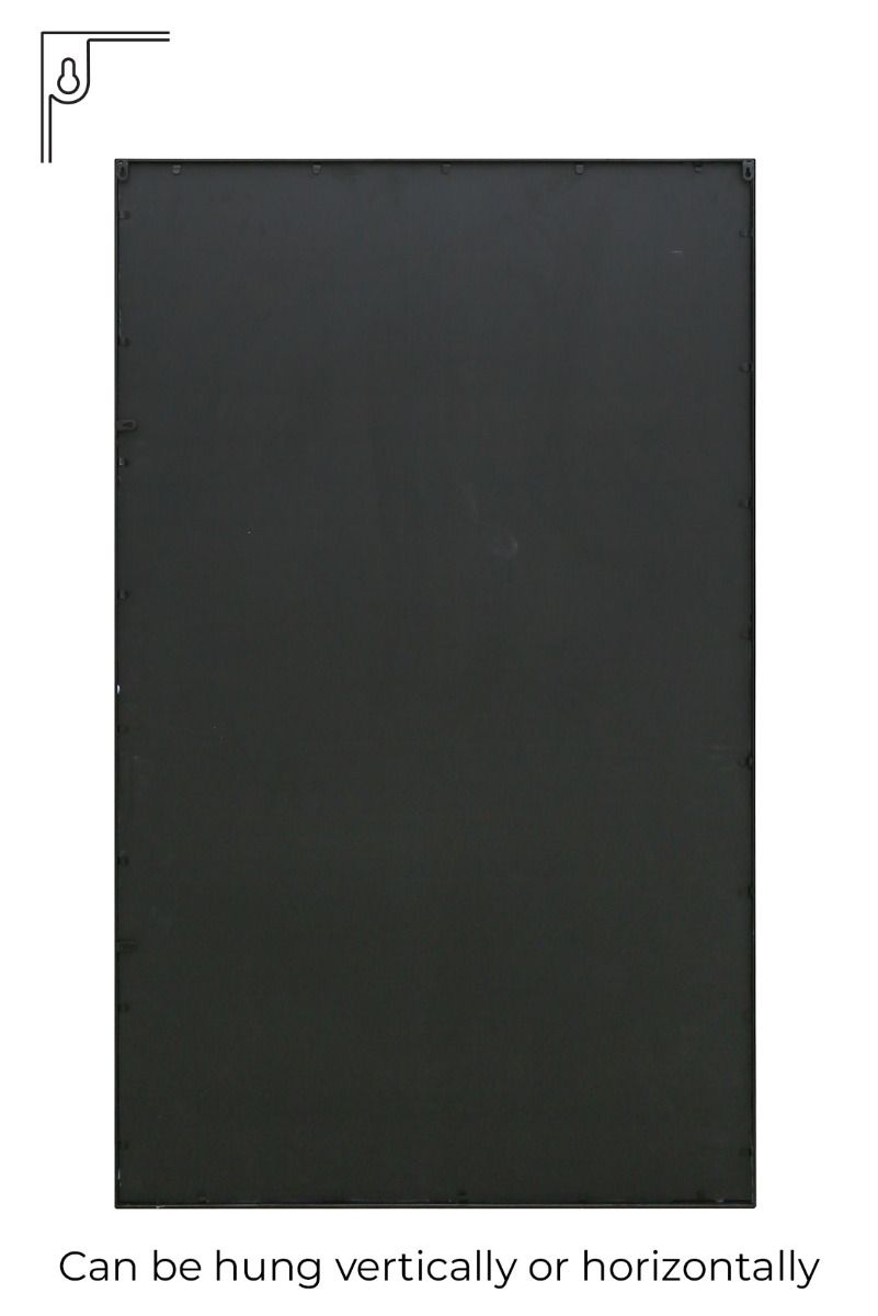 MirrorOutlet Black Contemporary Wall & Leaner Mirror 71" X 43" (180 x 110CM) 5