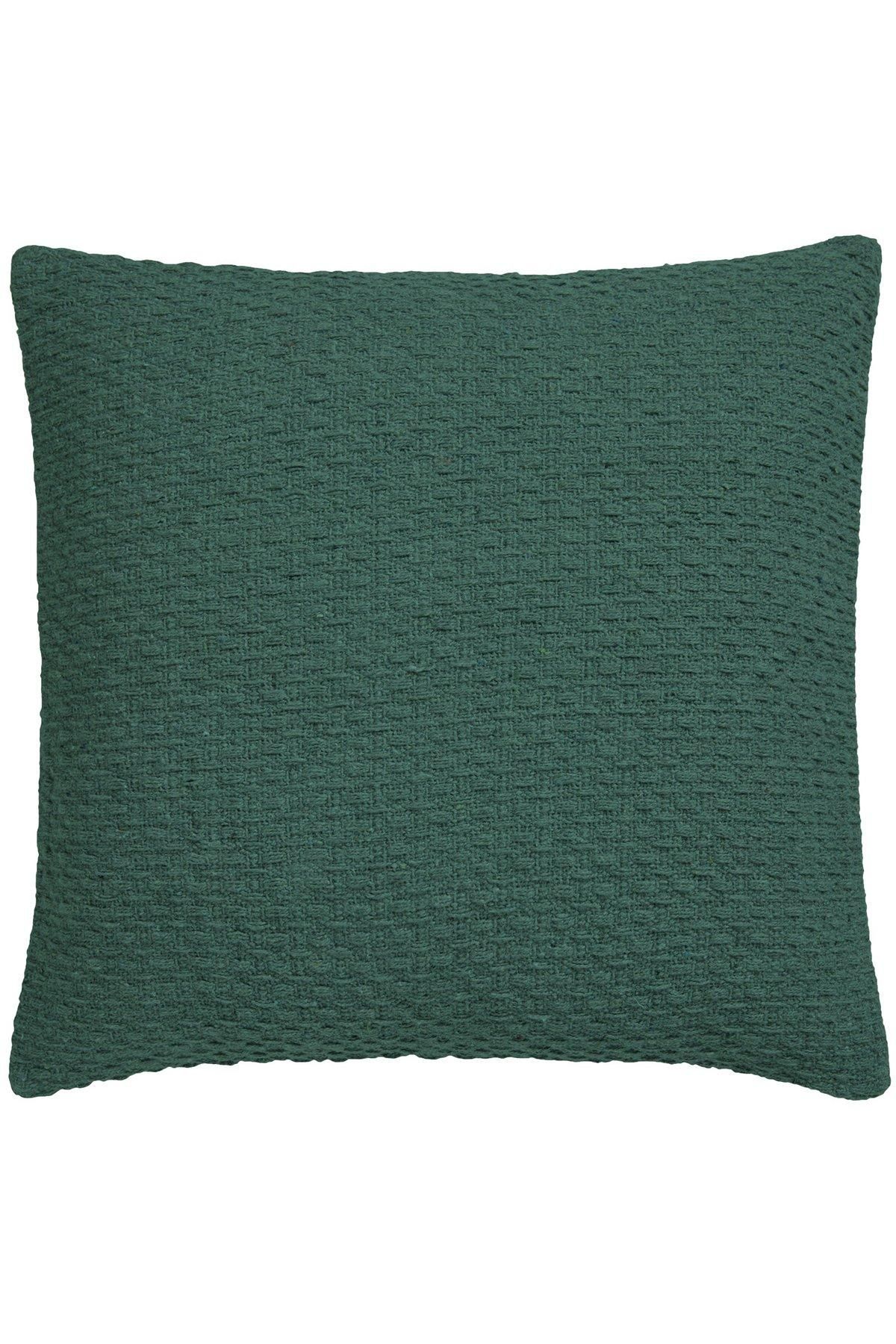 Drift Home 'Hayden' Filled 100% Cotton Basket Weave Cushion in Green