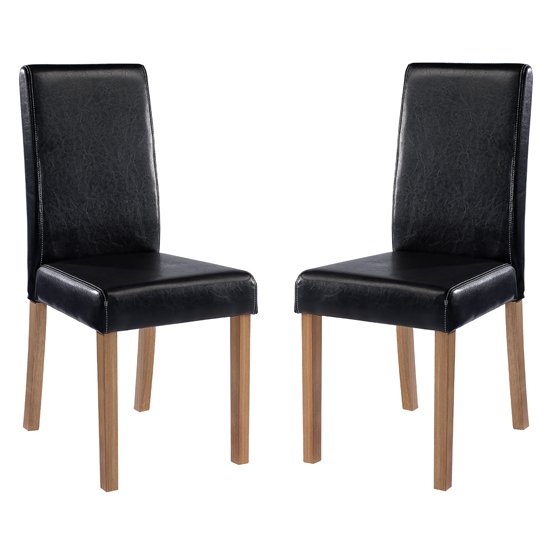 Oakridge Black Finish Dining Chairs In Pair