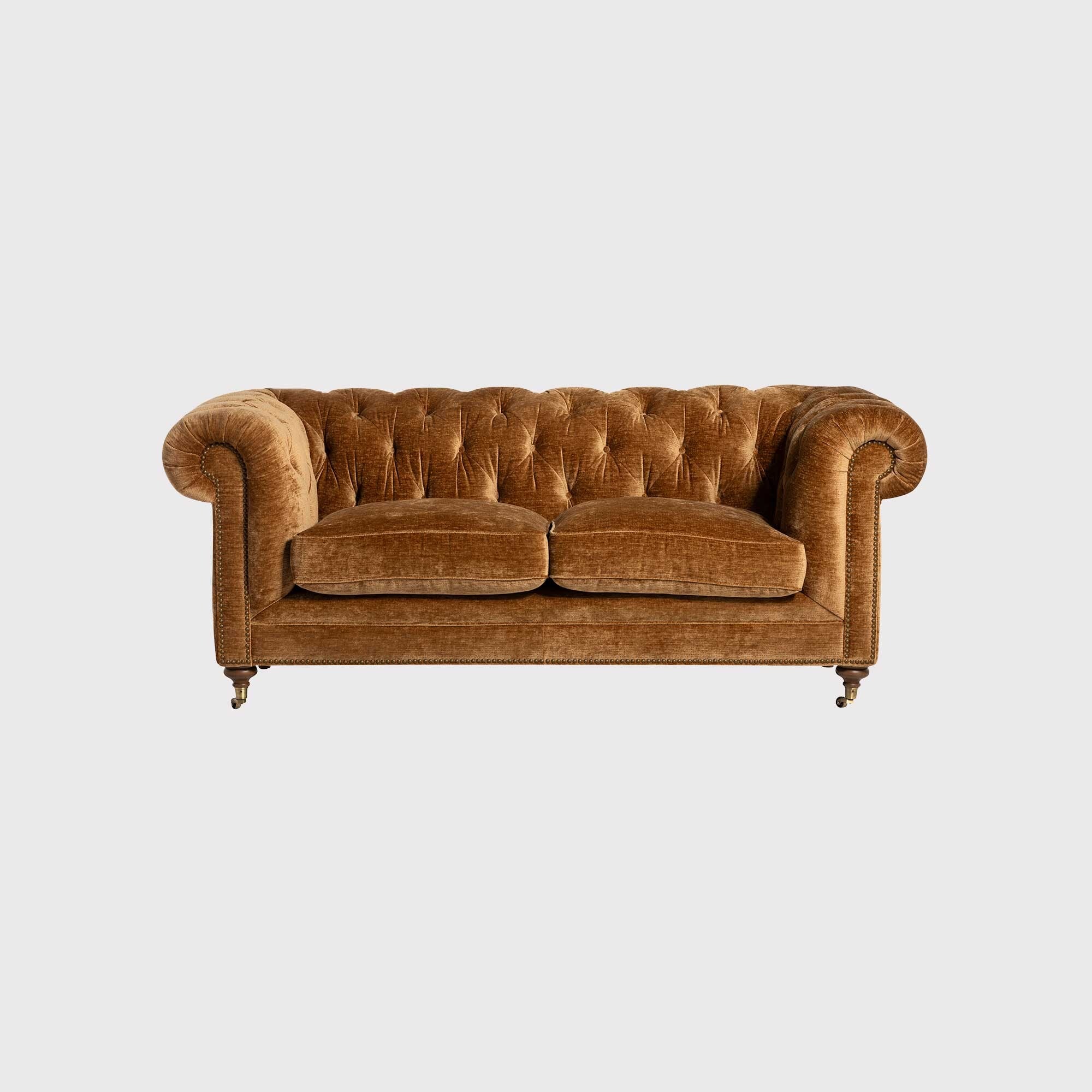 Highgrove 2 Seater Sofa, Gold Fabric | Barker & Stonehouse