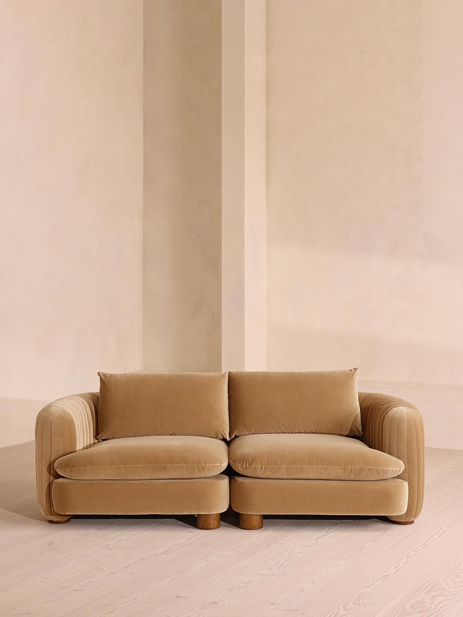 Vivienne Deeper Sit Modular Sofa, Three Seater, Velvet Camel