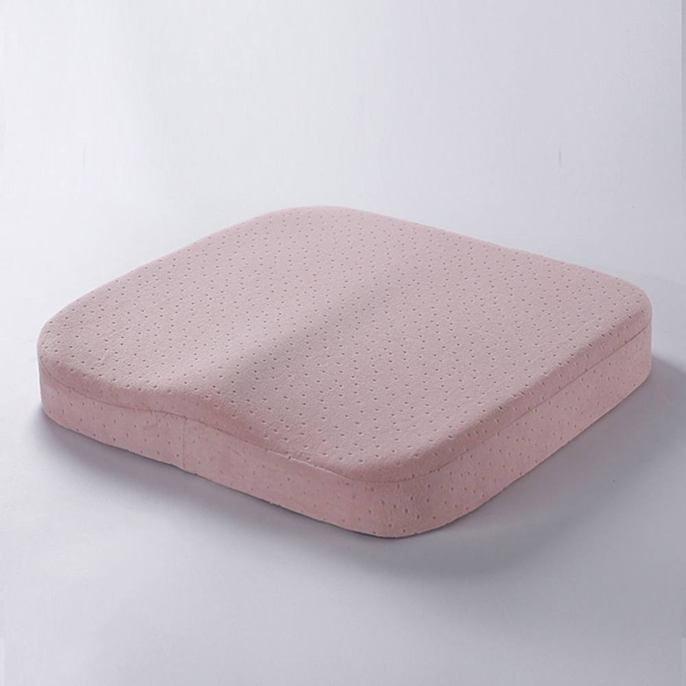 Obasyhig Square Slow Rebound Memory Foam Cushion in Pink