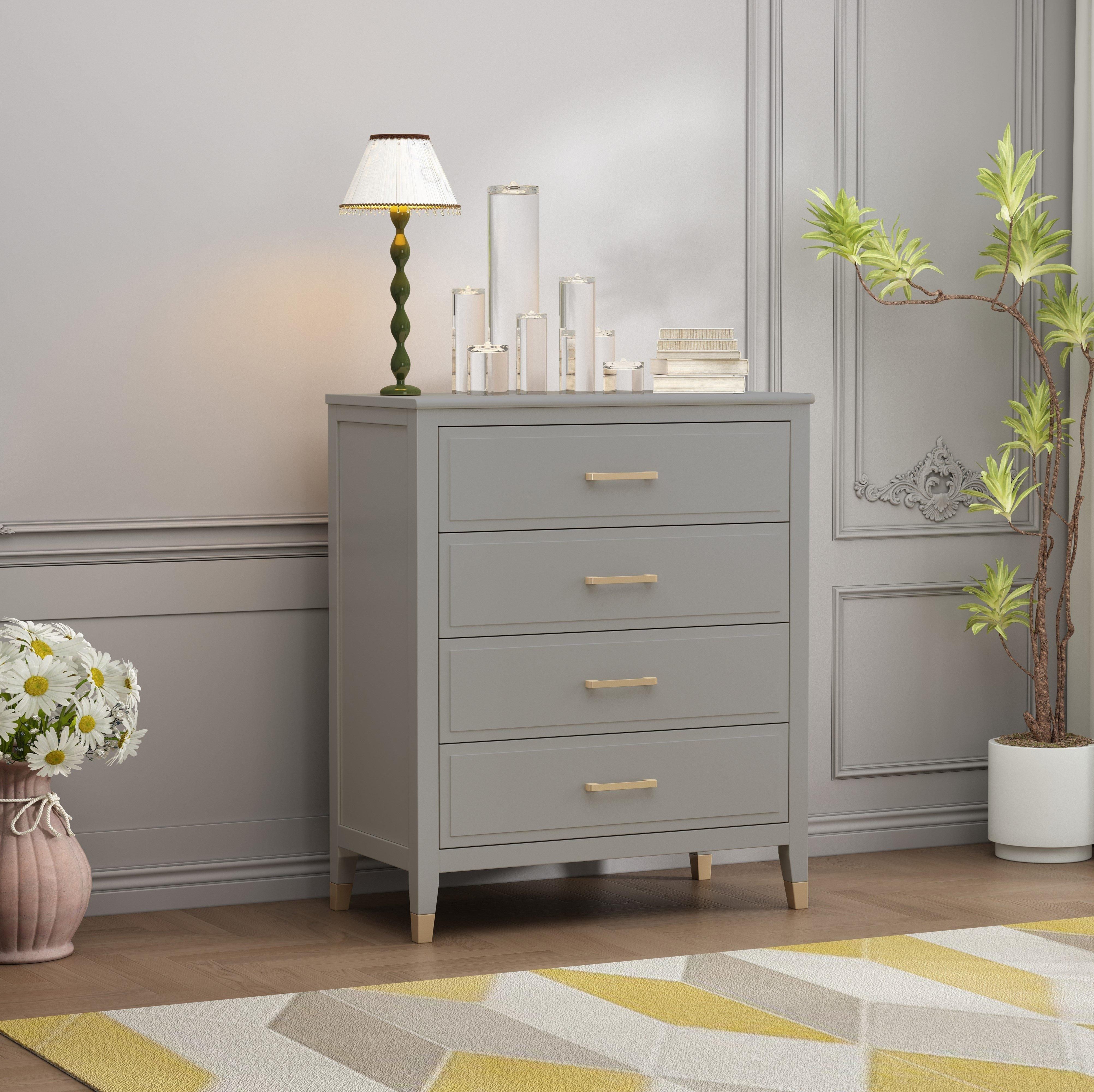Cabinet Bits Palazzi 4 Drawer Chest of Drawers in Grey