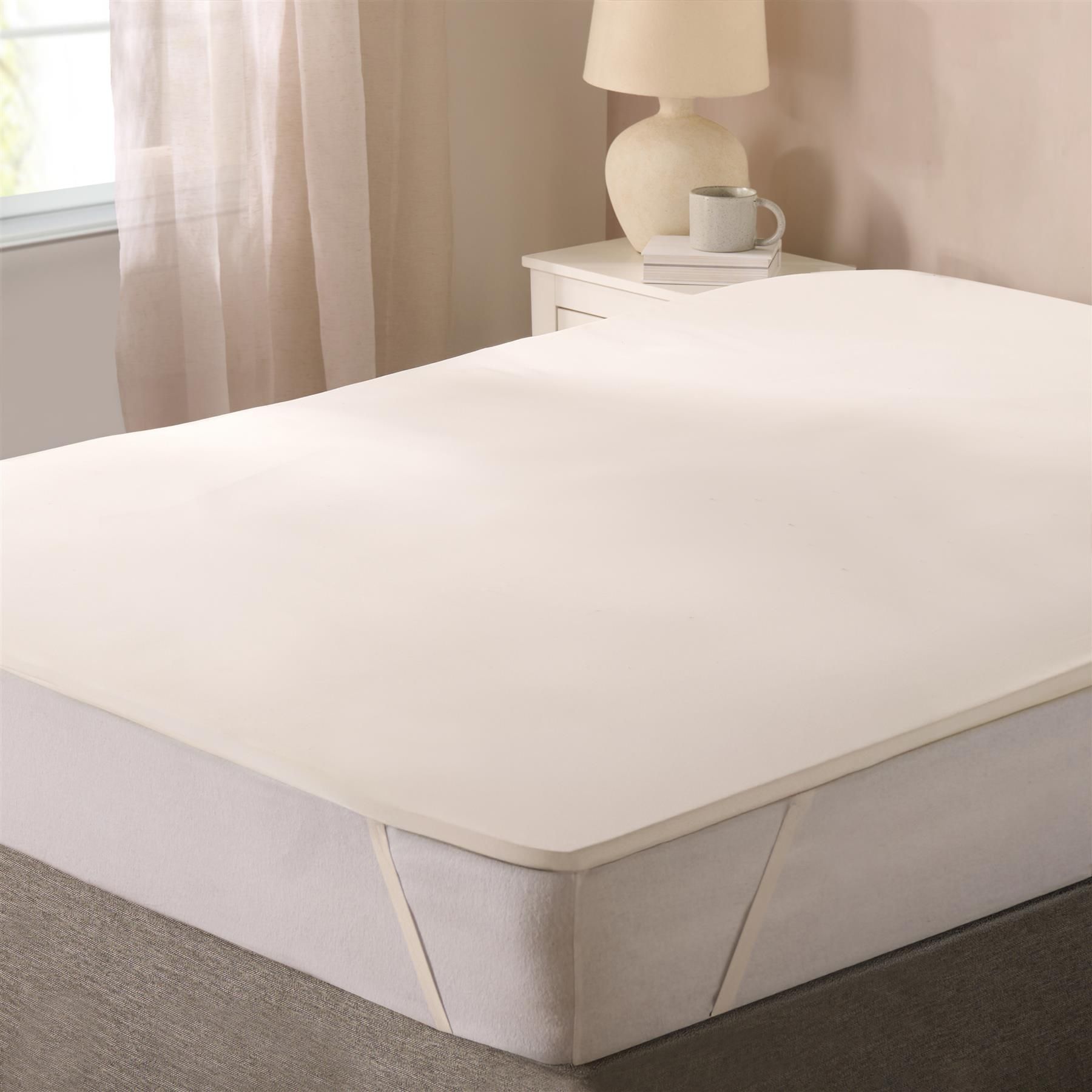 OHS Anti-Allergy Washable Memory Foam Mattress Topper in White