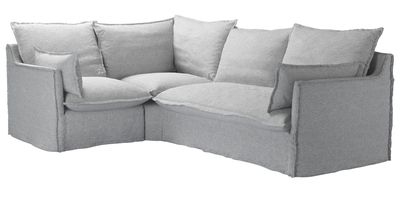 Isaac Asym: LHF Single w RHF 2 Seat Sofa Bed in White Cliffs Whitstable - sofa.com