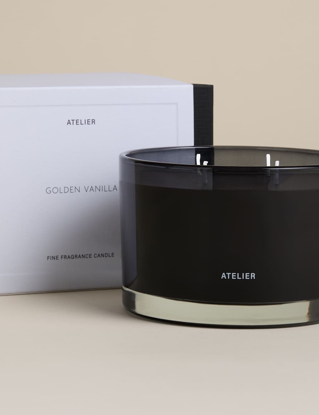Atelier Golden Vanilla 4 Wick Candle Black Mix