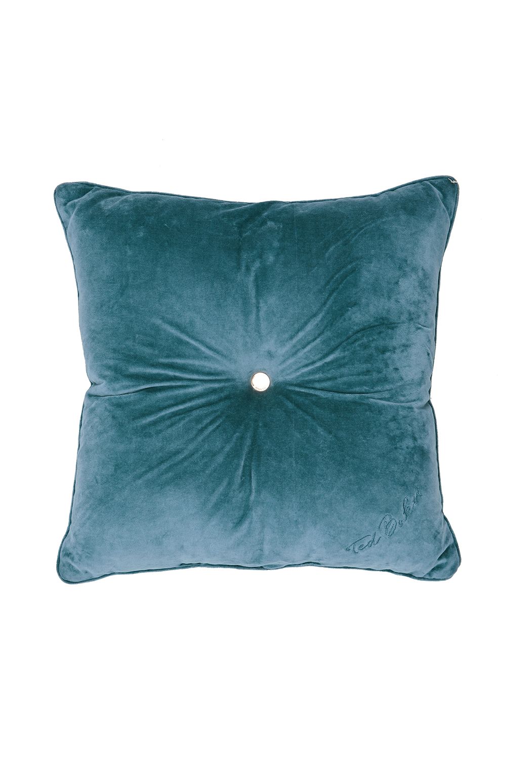 Ted Baker 'TB Semi Plain' Cotton Velvet Cushion in Blue