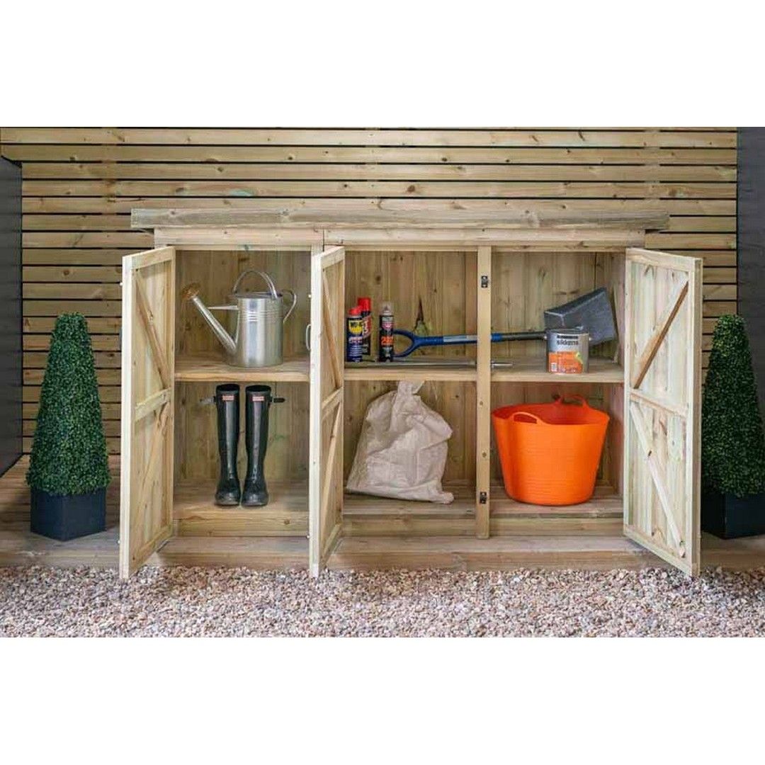 Buttercup Farm Gisburn Garden Store Large - Timber - L96 x W227 x H123 cm in Brown 6