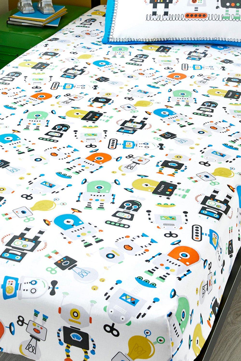 Robots Single Fitted Sheet