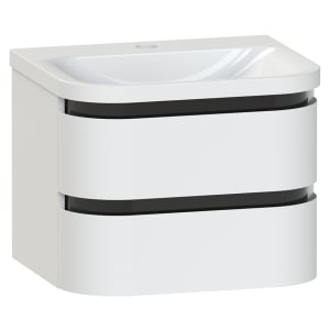 Duarti by Calypso Berrington White Sheen Vanity with Whitley Basin - 600mm