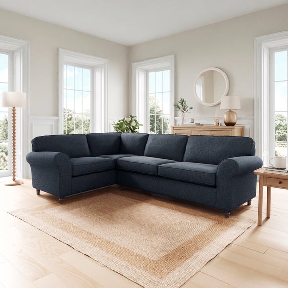 Flori Soft Chenille Corner Sofa
