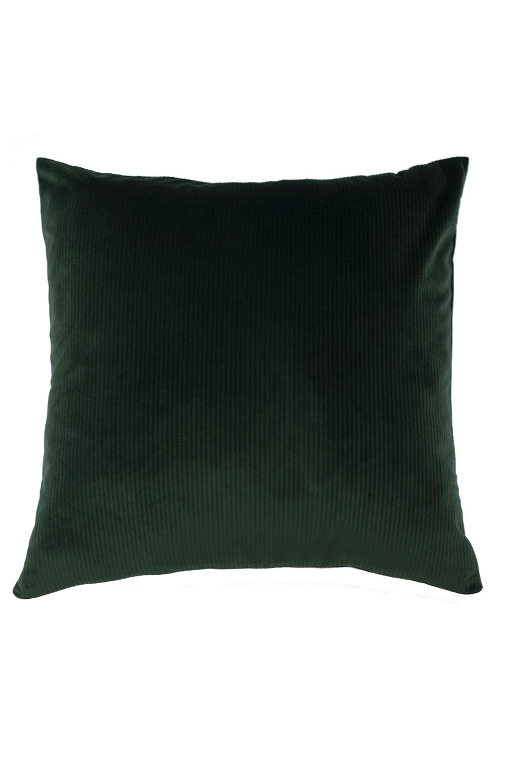 Furn Aurora Ribbed Velvet Textured Corduroy Cushion in Emerald