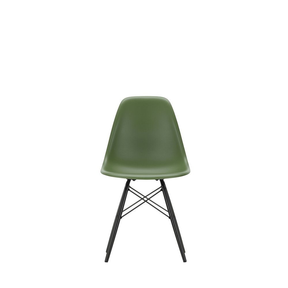 Vitra Eames DSW Side Chair New Height Forest Black Maple Base