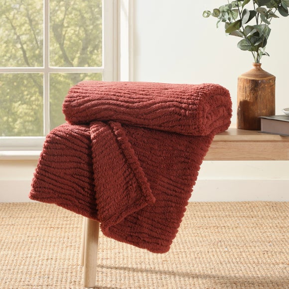 Henwood Textured Fleece Throw Blanket 130cm x 170cm