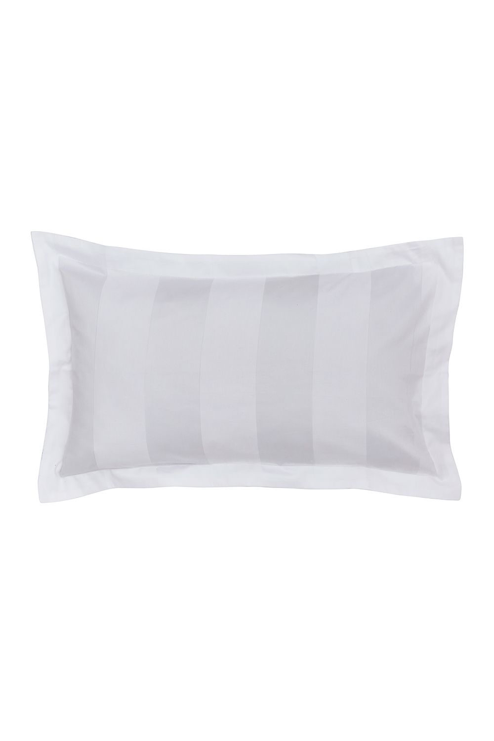 1951 'Serra' Luxury Satin Stripe 250 Thread Count Sateen Duvet Cover Set in White 3