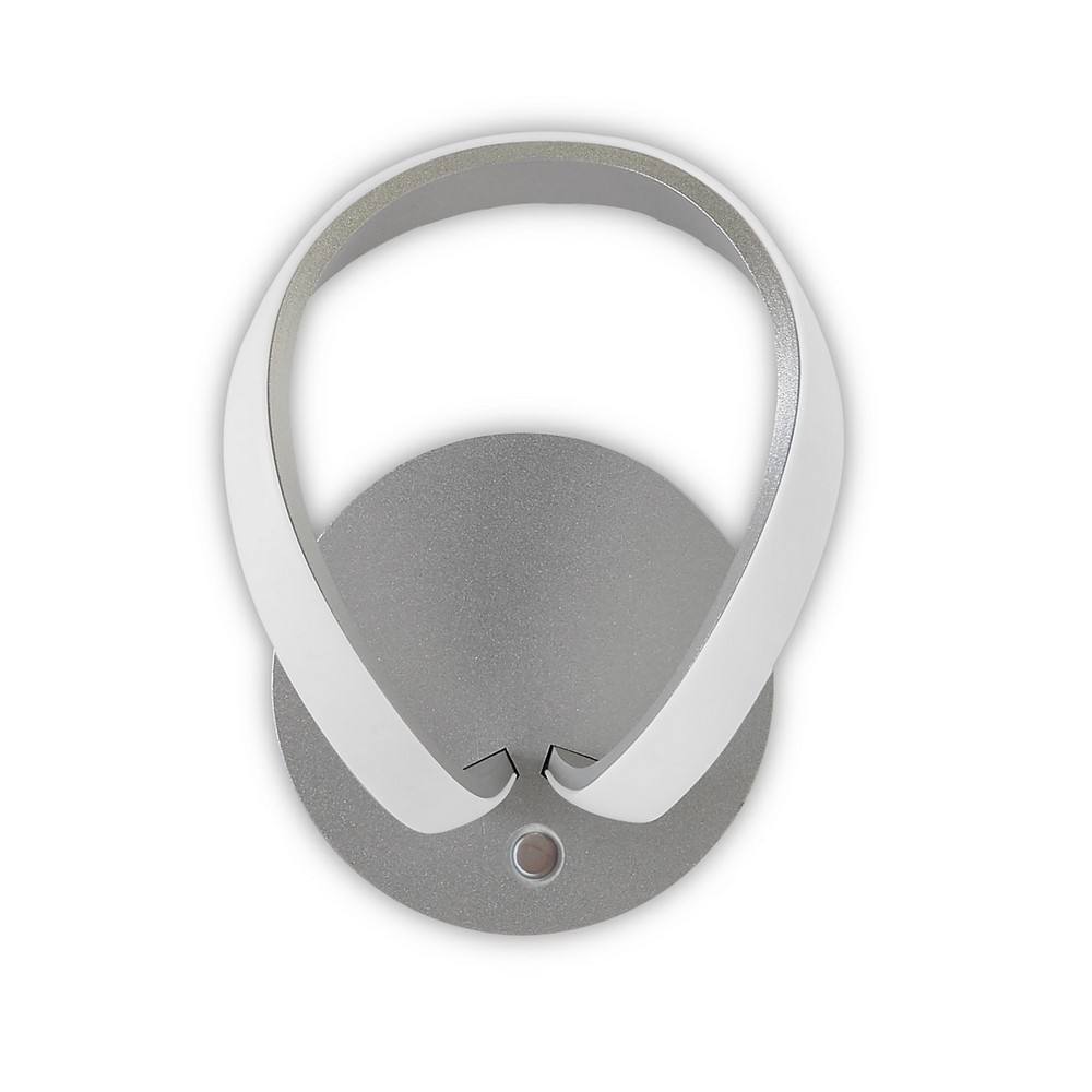 Netlighting Knot Touch Dimmer Wall Lamp 12W LED Silver Frosted Acrylic Chrome