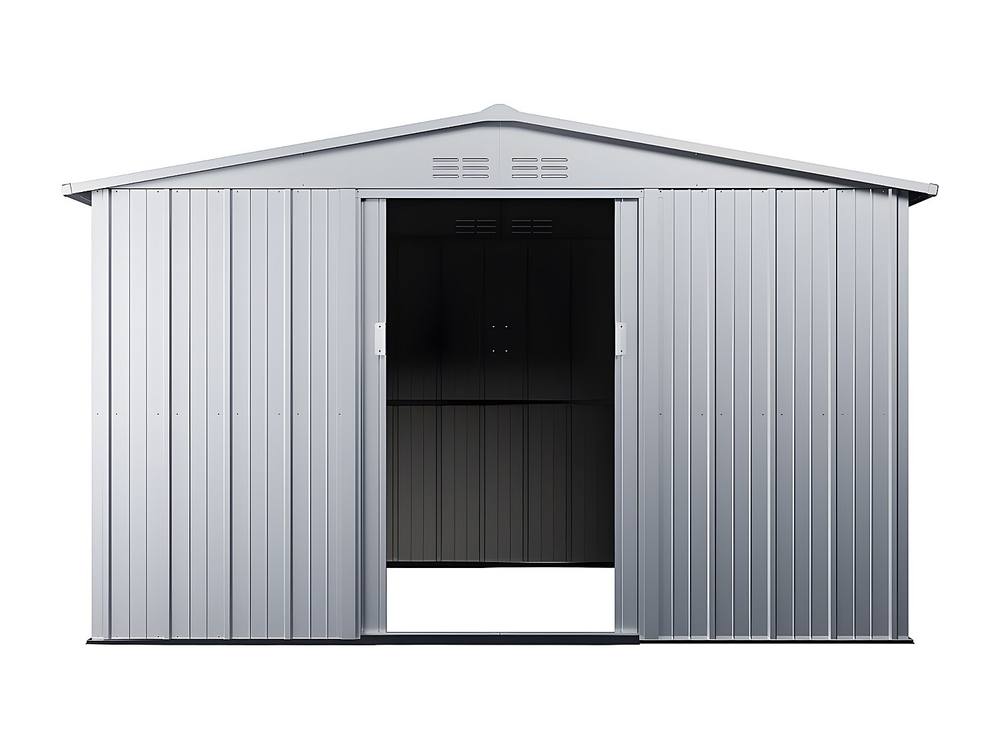 Vente-unique Galvanised Steel Grey Garden Shed - 7.82 M² - LINUS in Light Grey 6