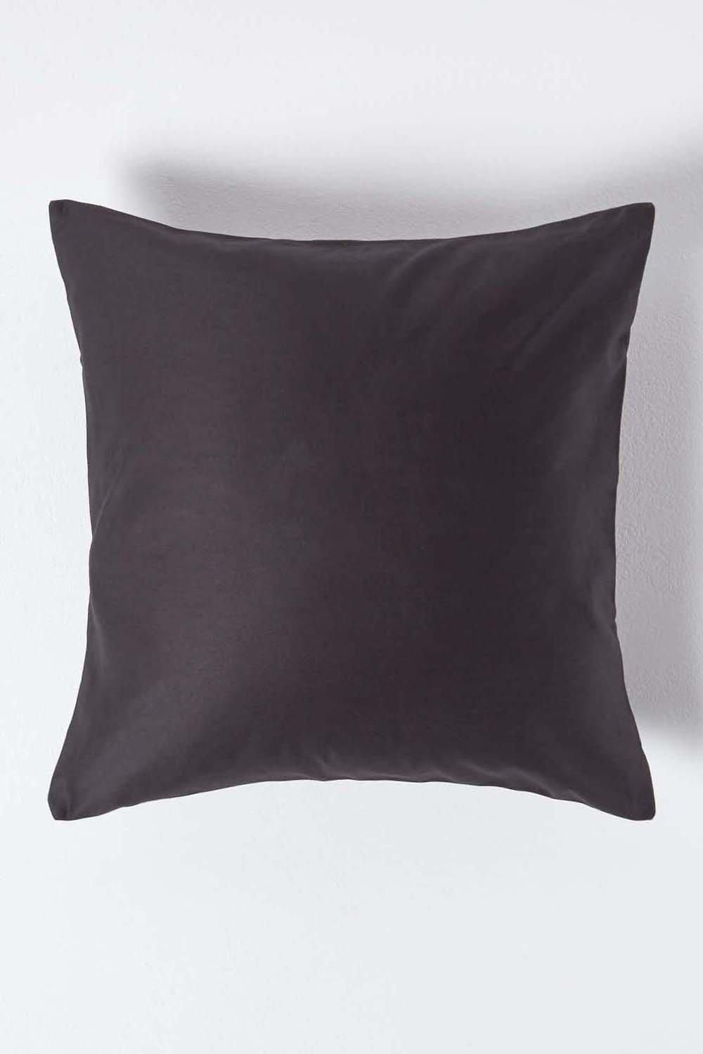 Homescapes Continental Egyptian Cotton Pillowcase 1000 TC, 40 x 40 cm in Dark Grey